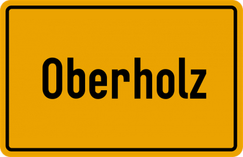 Ortsschild Oberholz