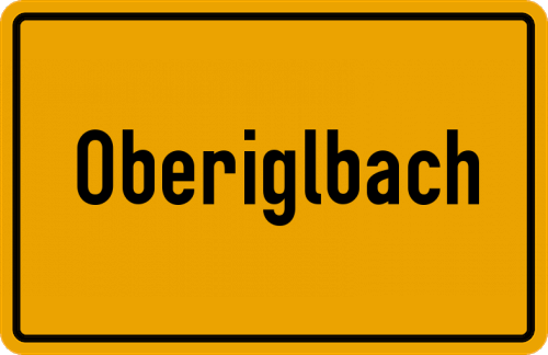 Ortsschild Oberiglbach