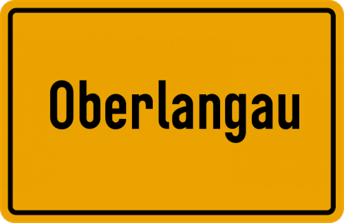 Ortsschild Oberlangau