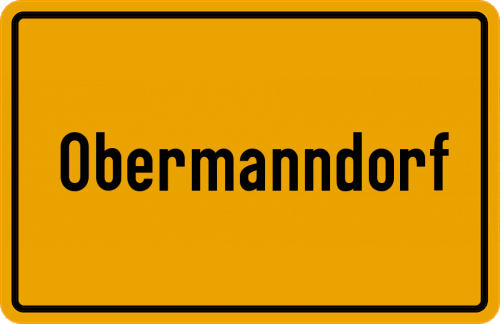 Ortsschild Obermanndorf