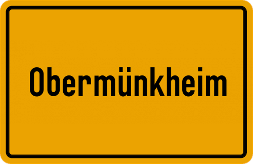 Ortsschild Obermünkheim