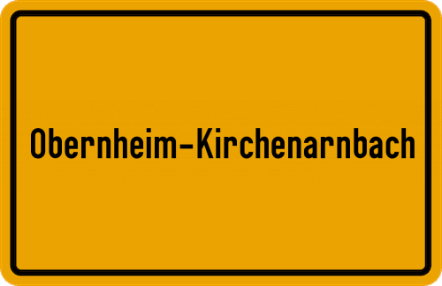 Ortsschild Obernheim-Kirchenarnbach