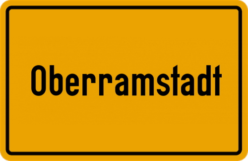 Ortsschild Oberramstadt