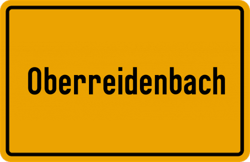 Ortsschild Oberreidenbach