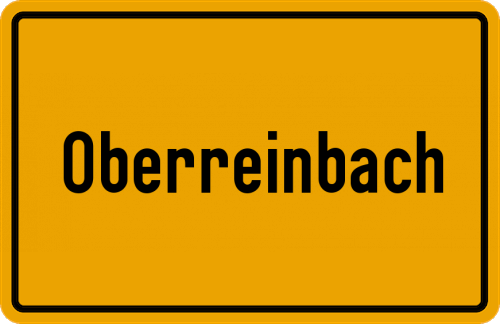 Ortsschild Oberreinbach, Kreis Sulzbach-Rosenberg