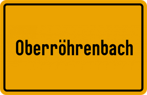 Ortsschild Oberröhrenbach
