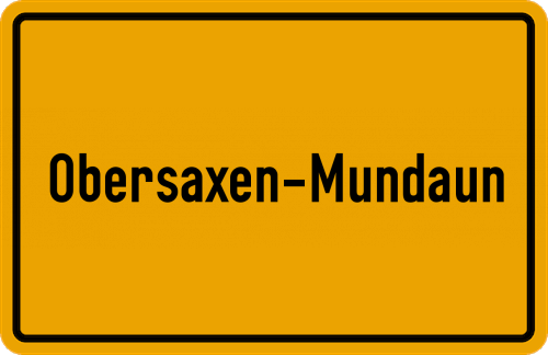 Ortsschild Obersaxen-Mundaun