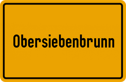 Ortsschild Obersiebenbrunn