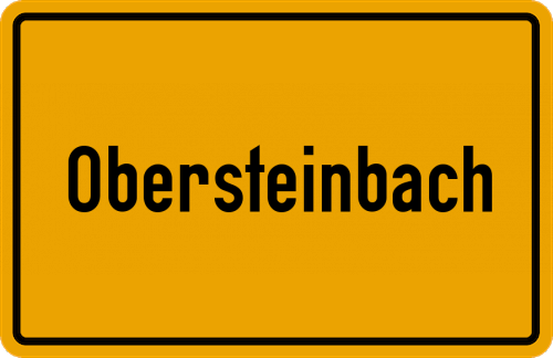 Ortsschild Obersteinbach