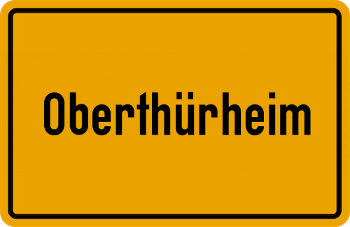 Ortsschild Oberthürheim