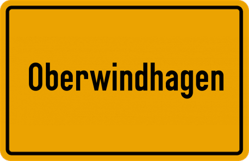 Ortsschild Oberwindhagen, Westerwald