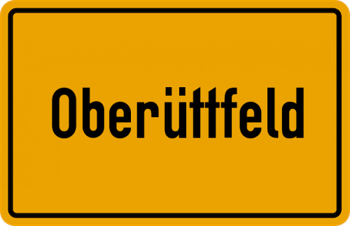 Ortsschild Oberüttfeld