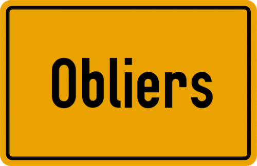 Ortsschild Obliers