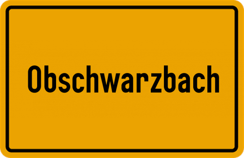 Ortsschild Obschwarzbach