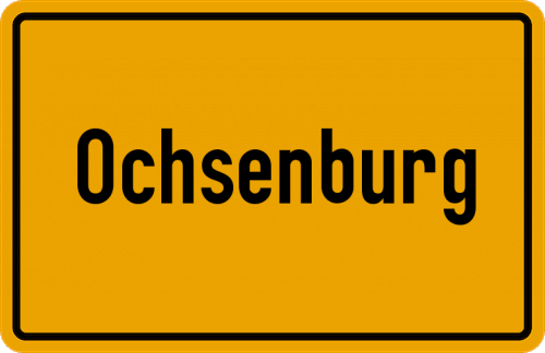 Ortsschild Ochsenburg