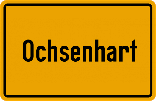 Ortsschild Ochsenhart