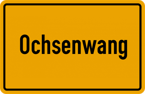 Ortsschild Ochsenwang