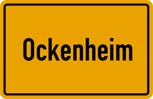 Ortsschild Ockenheim, Rheinhessen