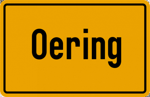 Ortsschild Oering, Holstein