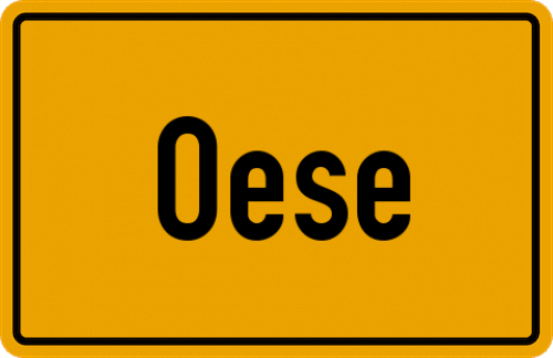 Ortsschild Oese