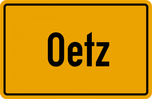 Ortsschild Oetz