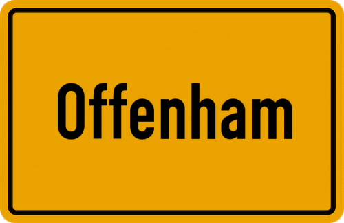 Ortsschild Offenham