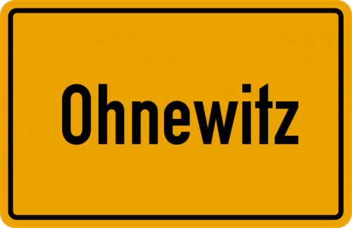 Ortsschild Ohnewitz