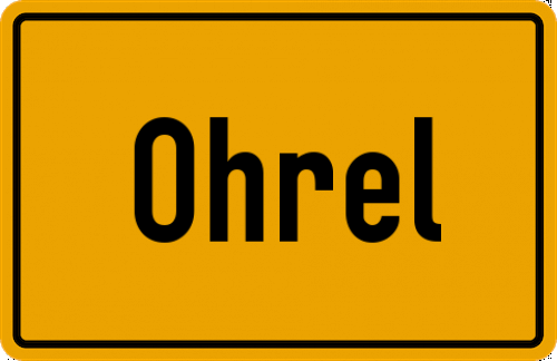 Ortsschild Ohrel