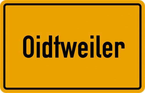 Ortsschild Oidtweiler