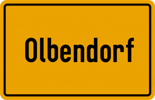 Ortsschild Olbendorf