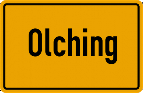 Ortsschild Olching