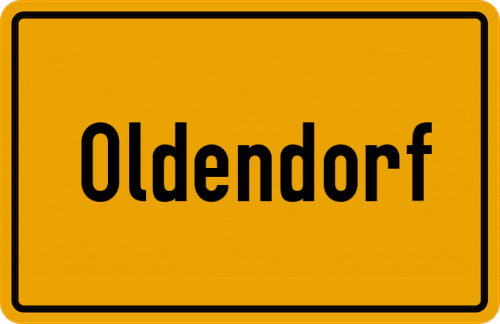Ortsschild Oldendorf, Holstein