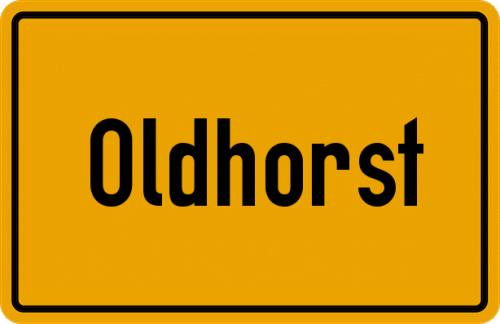 Ortsschild Oldhorst
