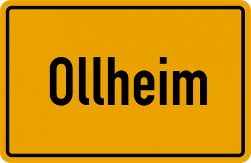 Ortsschild Ollheim