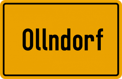 Ortsschild Ollndorf