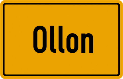 Ortsschild Ollon