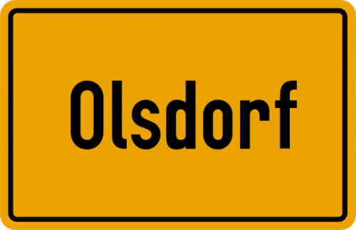 Ortsschild Olsdorf