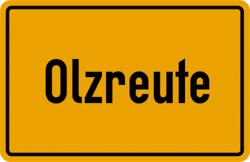 Ortsschild Olzreute