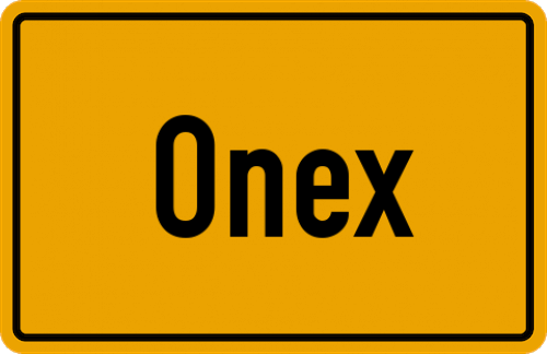 Ortsschild Onex