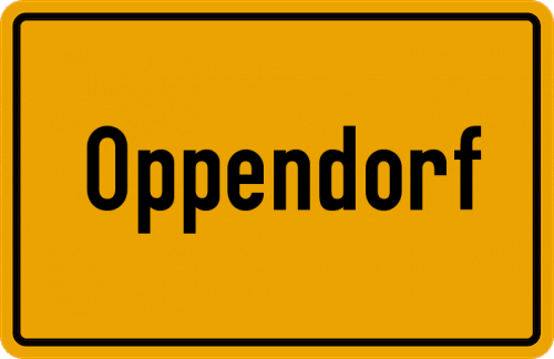 Ortsschild Oppendorf