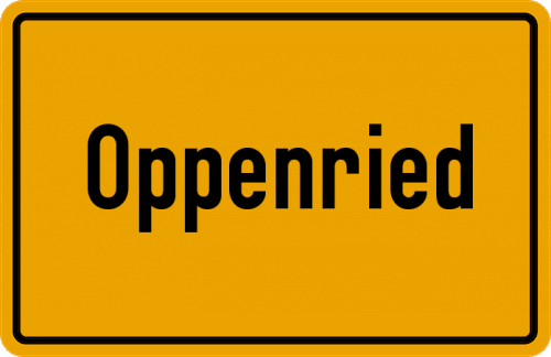 Ortsschild Oppenried