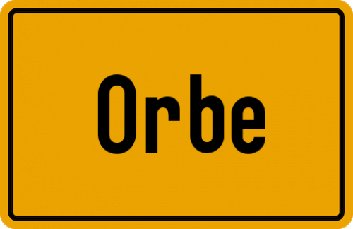 Ortsschild Orbe