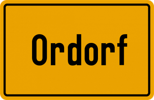 Ortsschild Ordorf