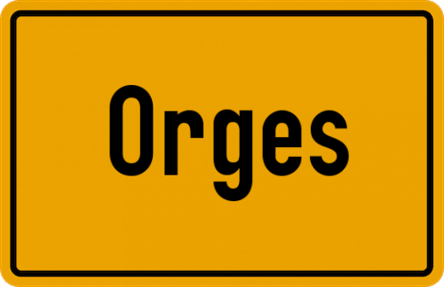 Ortsschild Orges