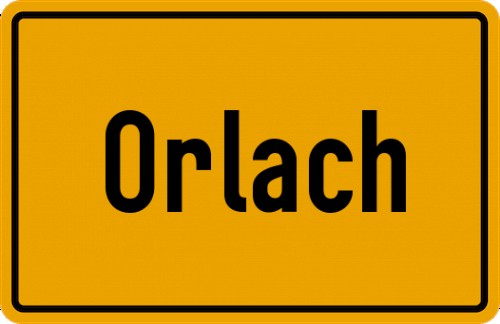 Ortsschild Orlach