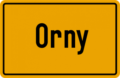 Ortsschild Orny