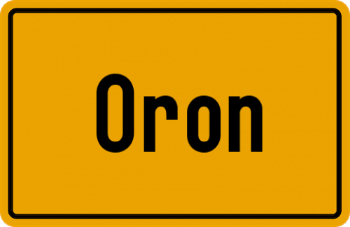 Ortsschild Oron