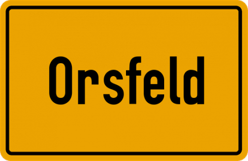 Ortsschild Orsfeld