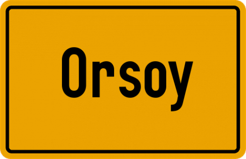 Ortsschild Orsoy, Niederrhein