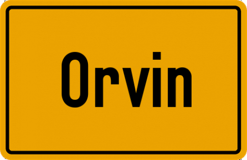 Ortsschild Orvin